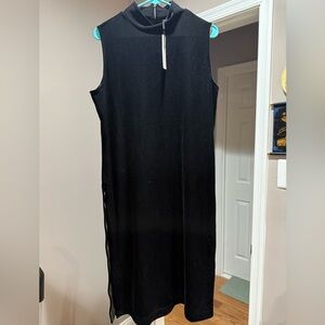 Chico's Black Velvet Midi Dress